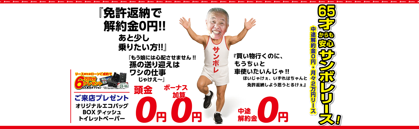 65歳からも安心、サンボレリース！